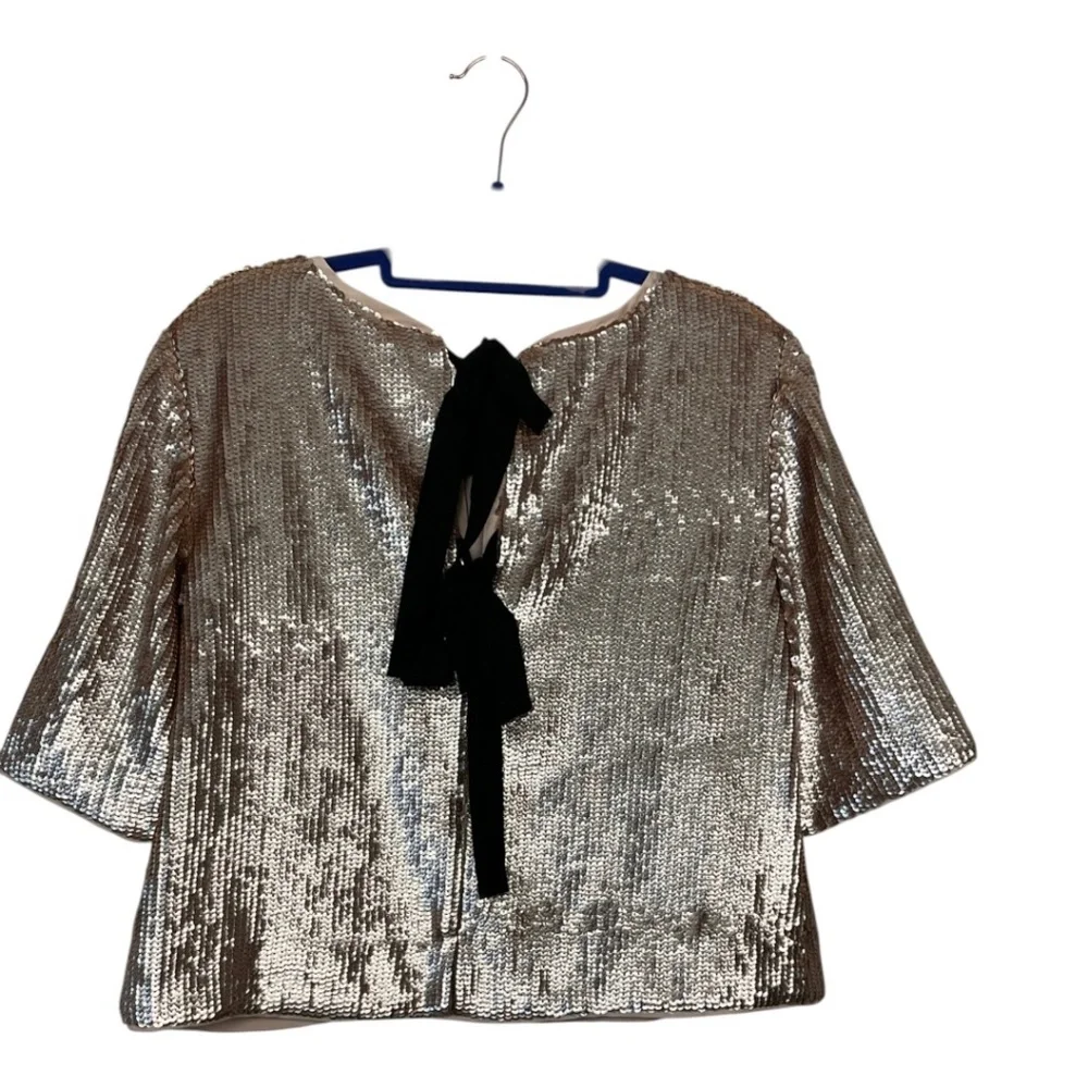 J. Crew‎ Bianca Sequin Tie-Back Top